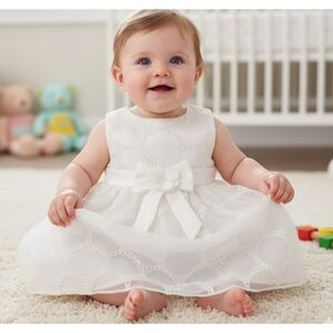 American Princess Formal Infant Dress Ivory Size 3M